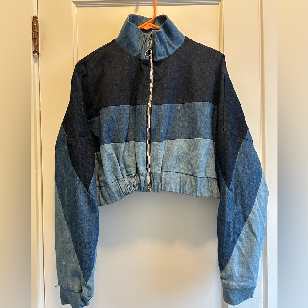 Frankie B. Two-Tone Denim Jacket